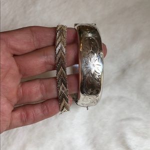 Two sterling silver bracelets